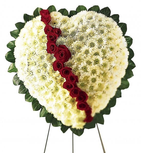 Condolences Bouquet Heart | Flowers in Jordan Delivery 