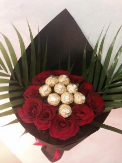 Ferrero Rocher Red Roses Bouquet