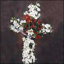 Condolences Bouquet Cross